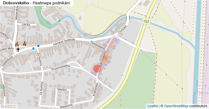 Dobrovského - mapa podnikání
