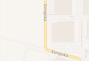 Evropská v obci Modřice - mapa ulice