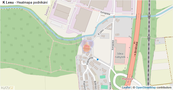 K Lesu - mapa podnikání