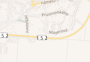 Mayerova v obci Modřice - mapa ulice