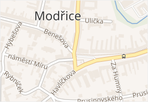 Modřice v obci Modřice - mapa části obce