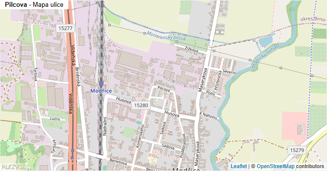 Pilcova - mapa ulice