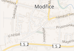 Rybníček v obci Modřice - mapa ulice