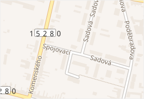 Sadová v obci Modřice - mapa ulice