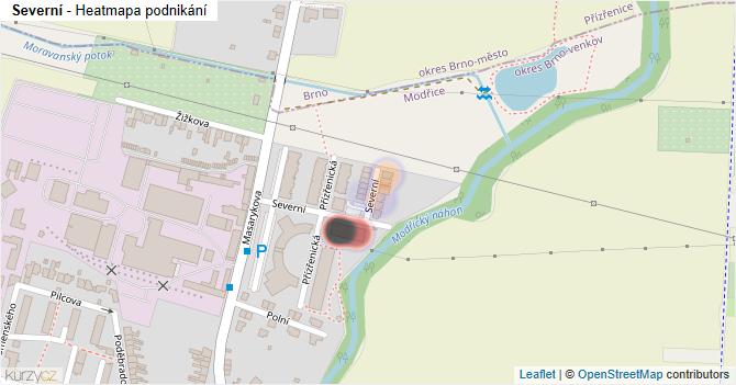 Severní - mapa podnikání