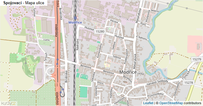 Spojovací - mapa ulice