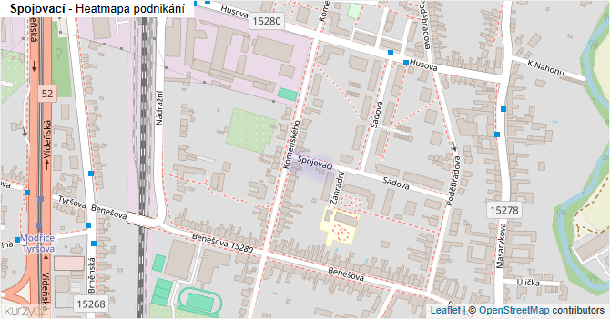Spojovací - mapa podnikání