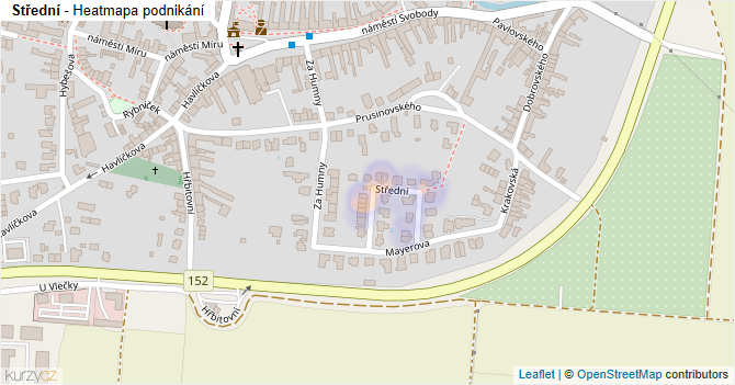 Střední - mapa podnikání
