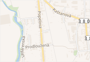 Zahrádky v obci Modřice - mapa ulice