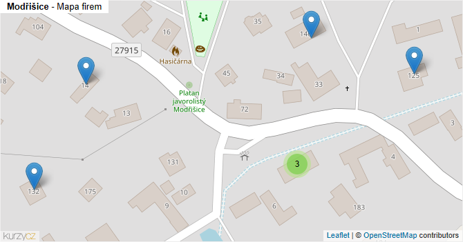 Modřišice - mapa firem