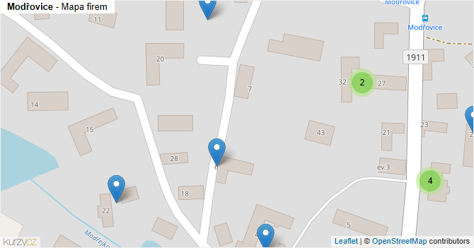 Modřovice - mapa firem