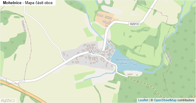 Mohelnice - mapa části obce