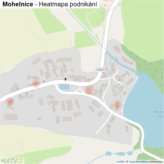 Mapa Mohelnice - Firmy v části obce.