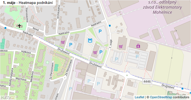 1. máje - mapa podnikání