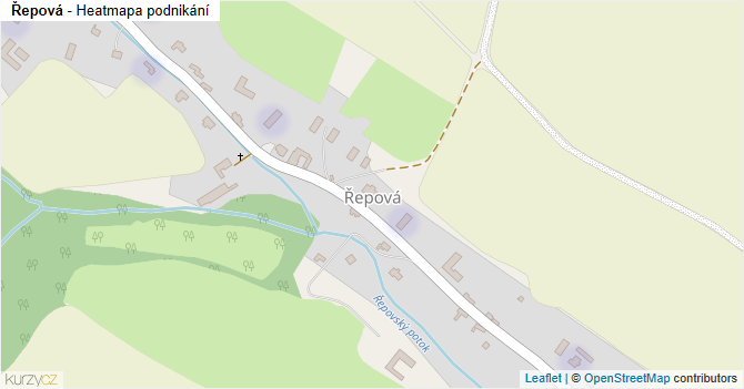 Řepová - mapa podnikání
