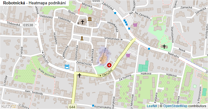 Robotnická - mapa podnikání