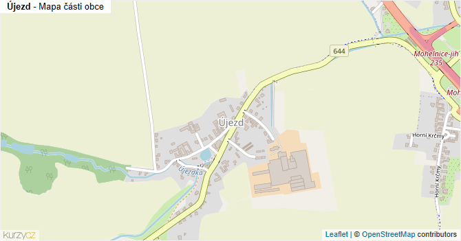 Újezd - mapa části obce