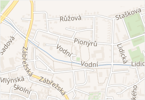 Vodní v obci Mohelnice - mapa ulice