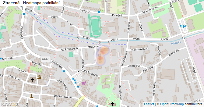 Ztracená - mapa podnikání