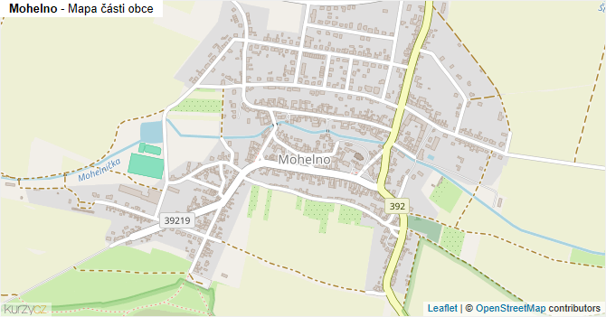 Mohelno - mapa části obce