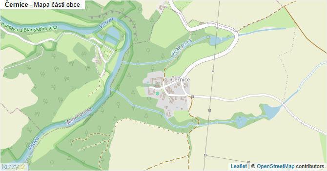 Černice - mapa části obce