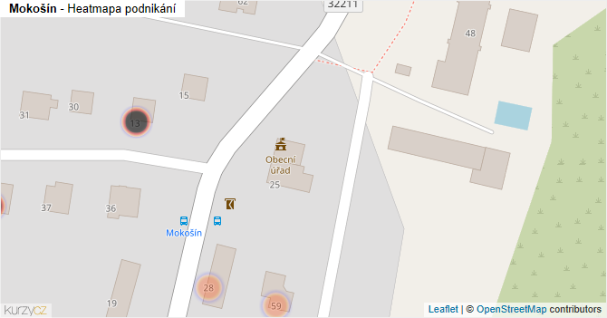 Mokošín - mapa podnikání