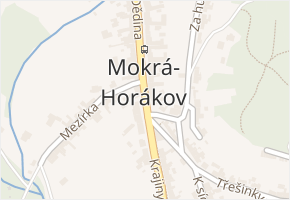 Mokrá v obci Mokrá-Horákov - mapa části obce