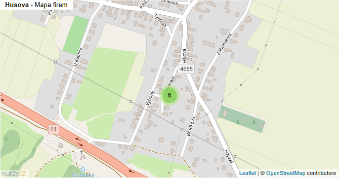 Husova - mapa firem