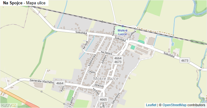 Na Spojce - mapa ulice