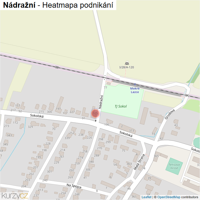 Mapa Nádražní - Firmy v ulici.