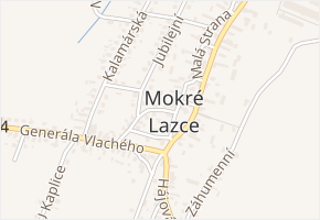 Pavla Křížkovského v obci Mokré Lazce - mapa ulice