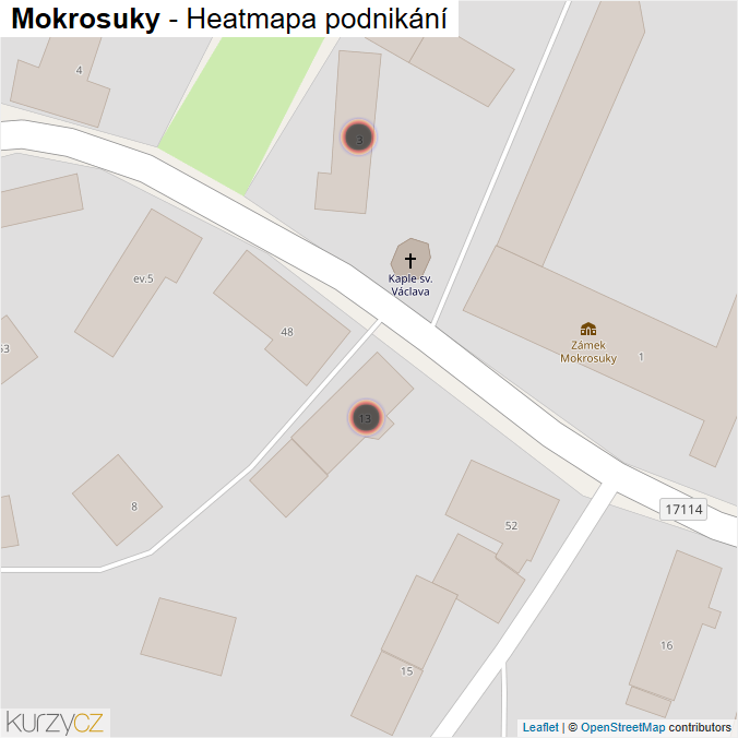 Mapa Mokrosuky - Firmy v obci.