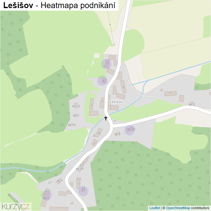 Mapa Lešišov - Firmy v části obce.