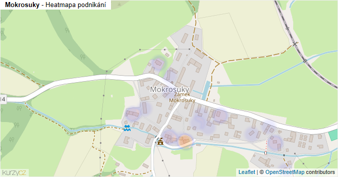 Mokrosuky - mapa podnikání