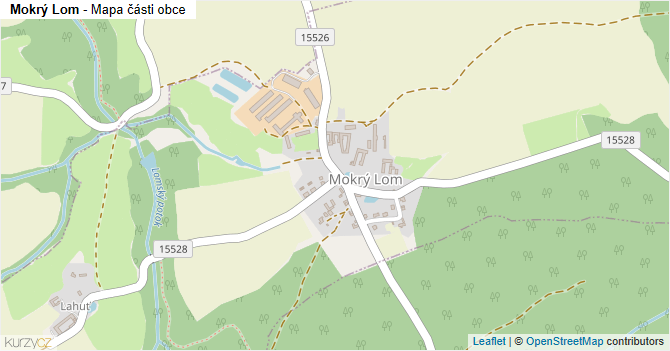 Mokrý Lom - mapa části obce