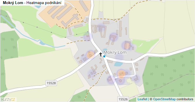 Mokrý Lom - mapa podnikání