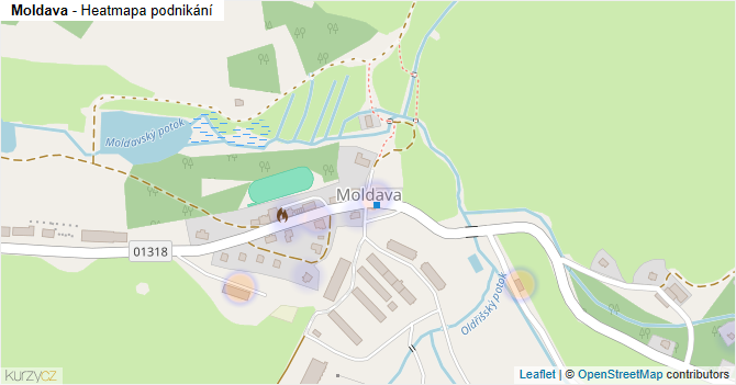 Moldava - mapa podnikání
