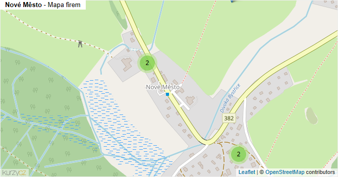 Nové Město - mapa firem