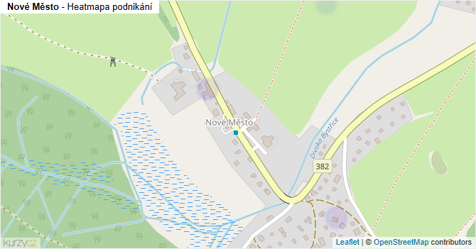 Nové Město - mapa podnikání