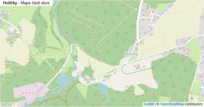 Holičky - mapa části obce