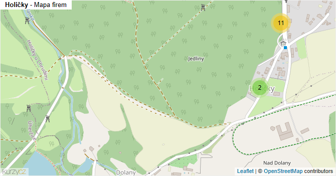 Holičky - mapa firem