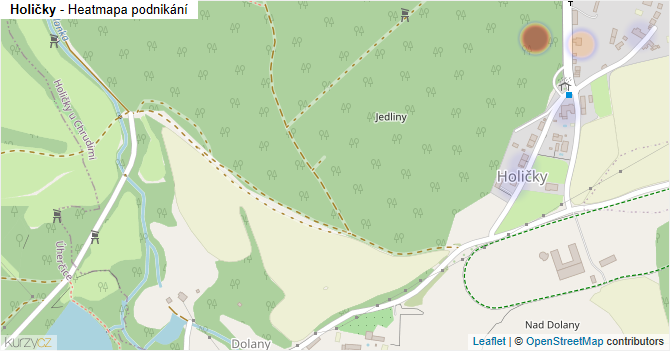 Holičky - mapa podnikání