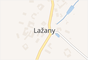 Lažany v obci Morašice - mapa části obce