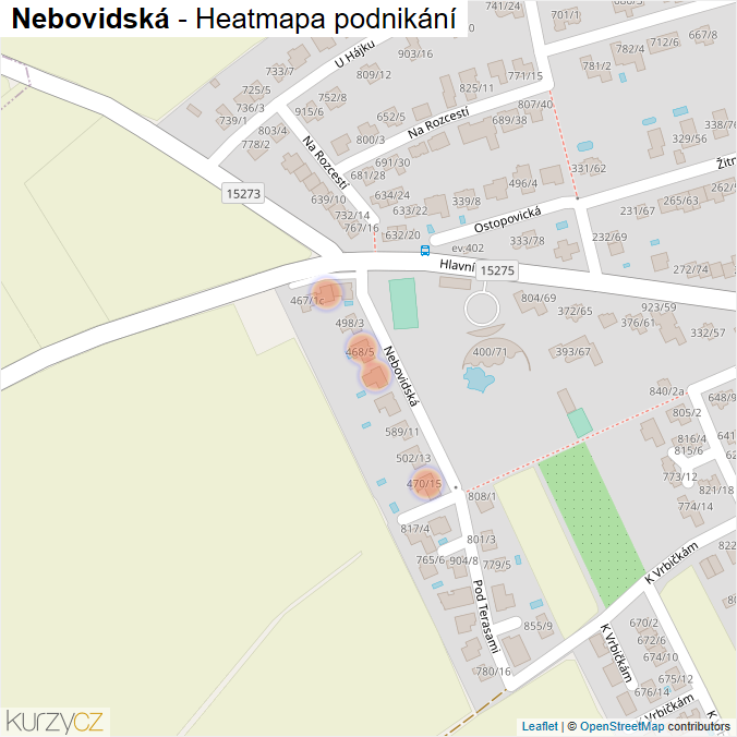 Mapa Nebovidská - Firmy v ulici.