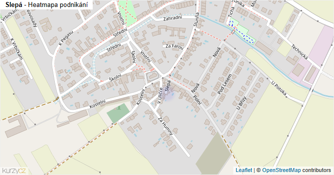 Slepá - mapa podnikání