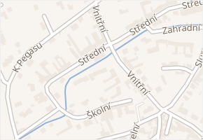 Střední v obci Moravany - mapa ulice