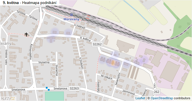9. května - mapa podnikání