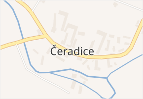 Čeradice v obci Moravany - mapa části obce
