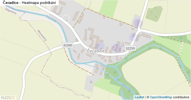 Čeradice - mapa podnikání