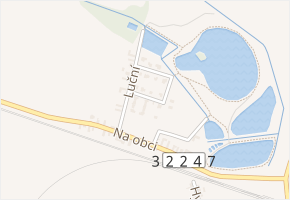 Lesní v obci Moravany - mapa ulice